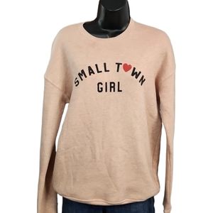 Oat Collective Lover Cropped Graphic Sweatshirt in Rose